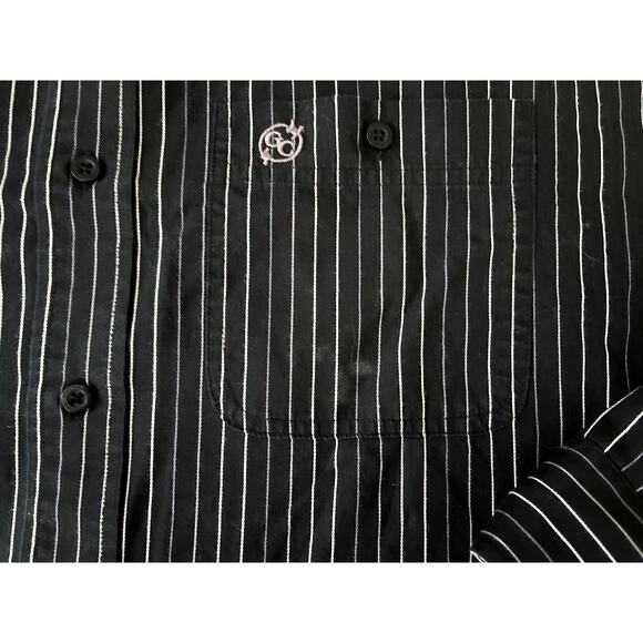 Gunnison Creek Outfitters Black Striped Button-Down Mens Size 2XLT - Picture 2 of 7